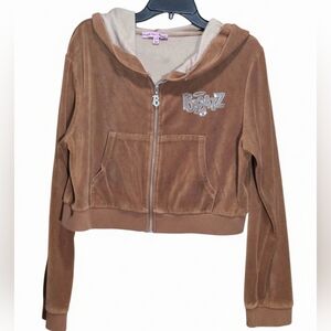Bratz Dolls Kill Mocha Keep It Glossy Velour Jacket size 1X